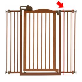 Tall One-Touch Gate Ii Extension In Brown