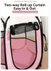 L code  Portable Foldable Octagonal Pet Whelping Box, Breathable Mesh Pet Playpen for Cats & Dogs, Travel Carrying Cat Birthing Crate