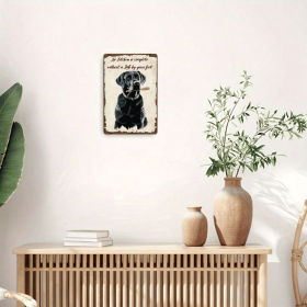 CIFbuy 1pc Vintage Labrador Metal Tin Sign 8x12 Inch, Rustic Retro Unframed Wall Art Classic Home Decor, Pet Dog Theme Artwork Ideal Gift TikTok