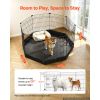 Dog Playpen 30 Inch 8 Panels Foldable Exercise Pen with Bottom Pad, Indoor Metal Pet Fence with Door, Heavy Duty Puppy Crate Kennel