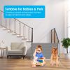 Retractable Baby Security Gate Door 58.3in Extra Wide Stair Gate for Toddlers Dogs Baby Gate with Punch Kit Punch-free Kit for Doorway Hallway In