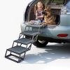Dog Stairs for Car, 4 Steps Extra Wide Foldable Dog Ramp for Large Dogs with Non-Slip Surface, Portable Lightweight Pet Stairs Ladder for Car, SU