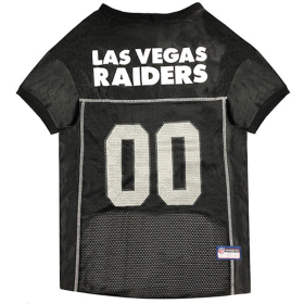 Las Vegas Raiders Pet Striped Jersey (size: LG)