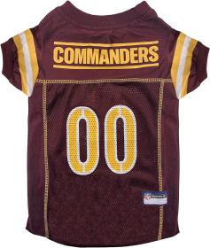 Washington Commanders Pet Striped Jersey (size: LG)