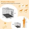 24/30 Inch Dog Crate, Black - Durable Metal Puppy Cage with Removable Tray, Collapsible Kennel for Small Medium Dogs, Easy Clean