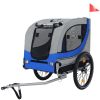 Large Folding Bike Trailer for Dogs – 66LB Capacity All-Terrain Pet Carrier, Durable Steel Frame for Cycling, Jogging, Camping & Outdoor Adventures