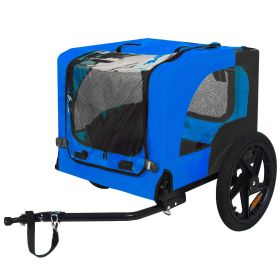 Pet Bike Trailer Dog Cart for Bicycle,Suitable for Small and Medium Pets, Easy Folding Cart Frame, Quick Release Wheel, Non-Slip Floor, Internal Leash (Color: as Pic)